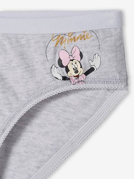 Pakket van 7 Disney® Minnie slipjes Roze, grijs gechineerd en wit - vertbaudet enfant 