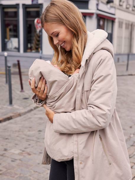 Meegroeiparka voor tijdens en na de zwangerschap EFFEN LICHTBEIGE - vertbaudet enfant 