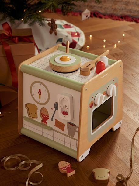 Activiteitenkubus FSC¨ houten kitchenette beige - vertbaudet enfant 