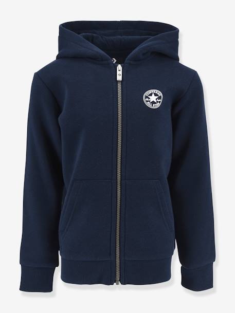 Zip-up sweater CONVERSE grijs+marineblauw - vertbaudet enfant 