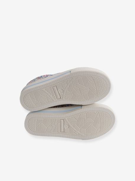 Stoffen elastische sneakers voor meisjes hemelsblauw+Kersenblauw - vertbaudet enfant 