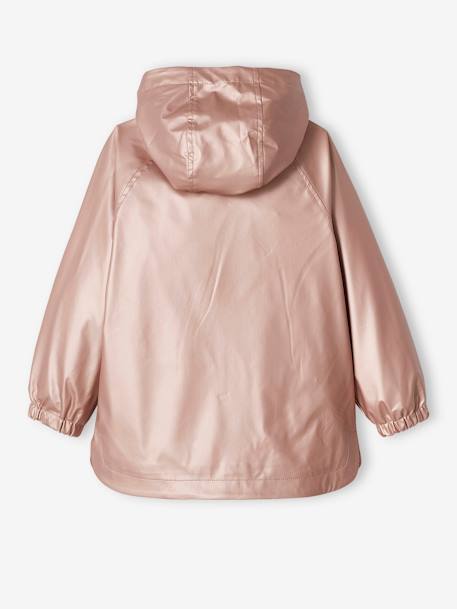 Metallic meisjesregenjas met capuchon rozen - vertbaudet enfant 