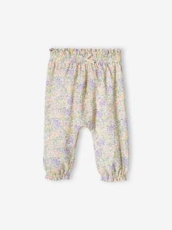 Baby-Broek, jean-Losse babybroek met print