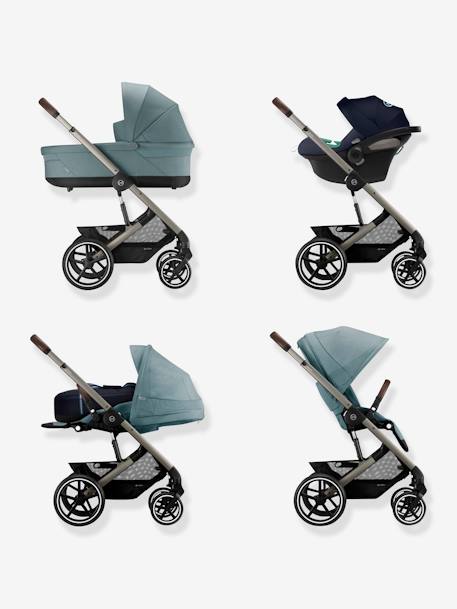 Omkeerbare kinderwagen CYBEX Gold Balios S Lux 2023 beige+blauw+donkerblauw+grijs+zwart - vertbaudet enfant 