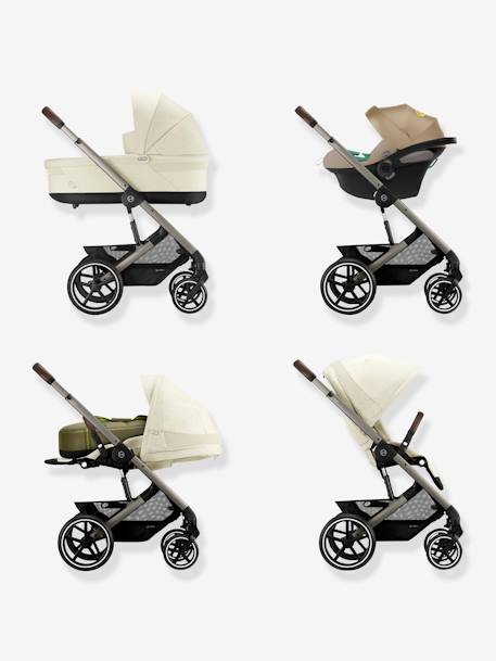 Omkeerbare kinderwagen CYBEX Gold Balios S Lux 2023 beige+blauw+donkerblauw+grijs+zwart - vertbaudet enfant 