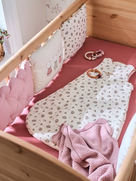 Modulaire stootrand bed/box  GRENIER Oeko-Tex¨ BEIGE LICHT UNI MET DECOR - vertbaudet enfant 