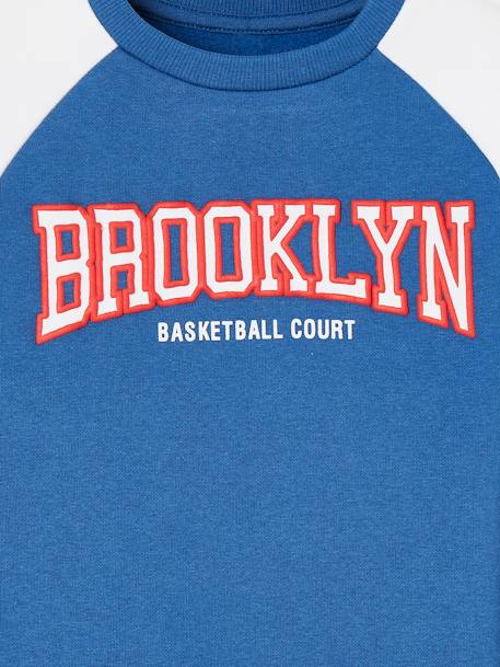 Jongenssweater met colourblock en team Brooklyn opdruk koningsblauw - vertbaudet enfant 