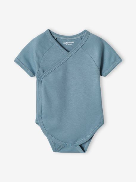 Set van 5 babyrompers opening voorzijde hemelsblauw - vertbaudet enfant 