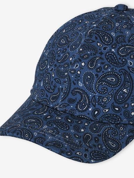 Jongenspet met opdruk, bandana-look marineblauw - vertbaudet enfant 