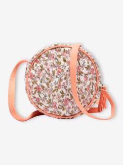 Meisje-Accessoires-Tas-Gewatteerd rond meisjestasje met bloemenprint