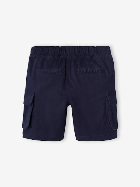 Gemakkelijk aan en uit te trekken battle short voor jongens beige+kaki+marineblauw - vertbaudet enfant 