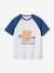 Grafisch jongens-T-shirt met raglanmouwen blauw+saliegroen - vertbaudet enfant 