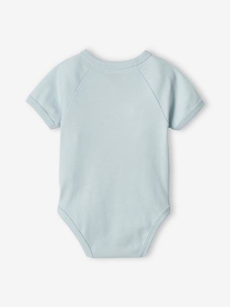 Set van 5 babyrompers opening voorzijde hemelsblauw - vertbaudet enfant 