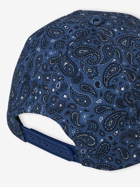 Jongenspet met opdruk, bandana-look marineblauw - vertbaudet enfant 