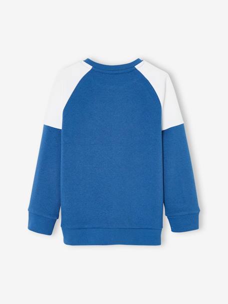 Jongenssweater met colourblock en team Brooklyn opdruk koningsblauw+pecannoot - vertbaudet enfant 