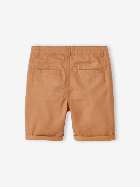 Chino bermuda voor jongens beige+BLAUW+grijsblauw+groen+rood - vertbaudet enfant 