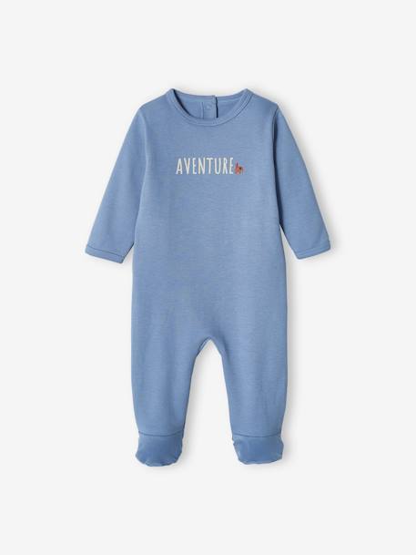 Set van 2 interlock 'adventure' slaappakjes voor babyjongens chambrayblauw - vertbaudet enfant 