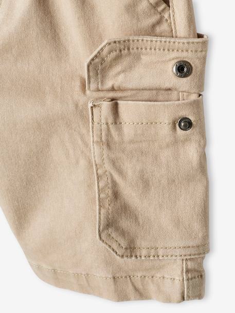 Gemakkelijk aan en uit te trekken battle short voor jongens beige+kaki+marineblauw - vertbaudet enfant 