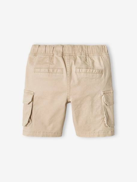 Gemakkelijk aan en uit te trekken battle short voor jongens beige+kaki+marineblauw - vertbaudet enfant 