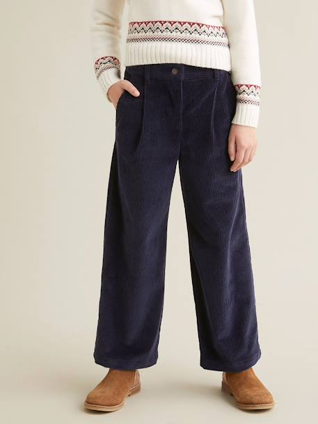 Broek voor jongen CYRILLUS met elastische taille EFFEN DONKERBLAUW - vertbaudet enfant 