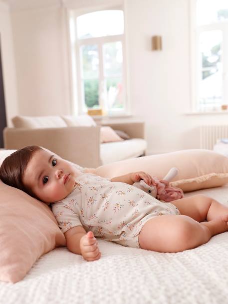 Set van 5 rompertjes met korte mouwen en opening voor pasgeborenen lichtroze - vertbaudet enfant 