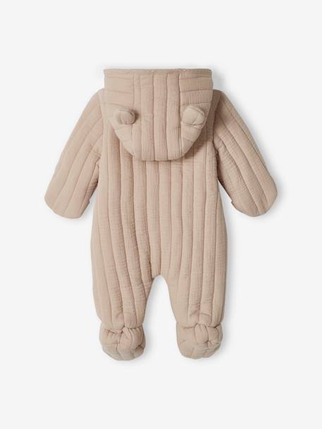 Combipiloot in katoengaas met offset opening beige - vertbaudet enfant 