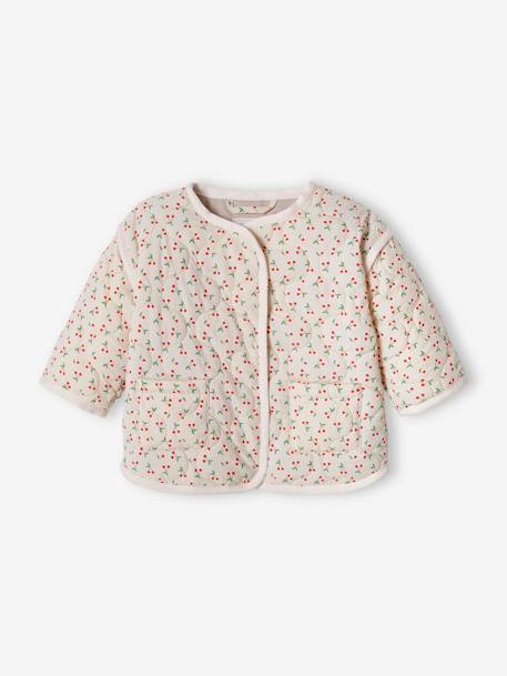 Gewatteerd babyvest lichtblauw+lichtroze - vertbaudet enfant 