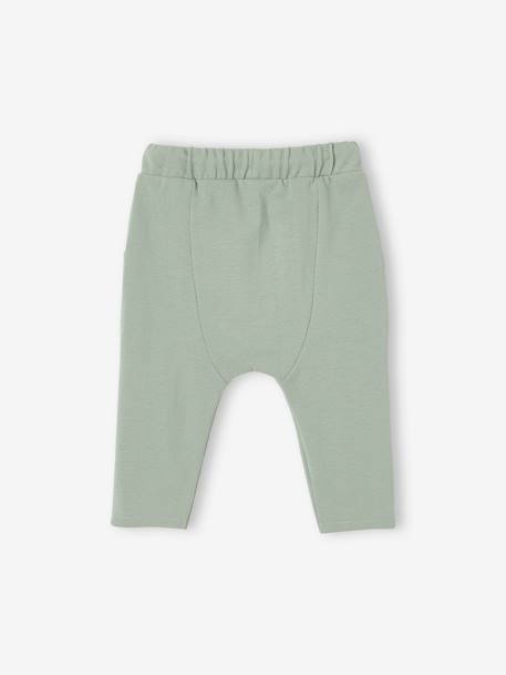 Babybroek van piquéstof blauwgroen+bruin - vertbaudet enfant 