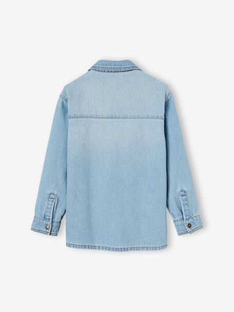 Denim jongenshemd gebleekt denim+stone+zwart denim - vertbaudet enfant 