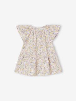 Baby-Babyjurk met bloemen en vlindermouwen