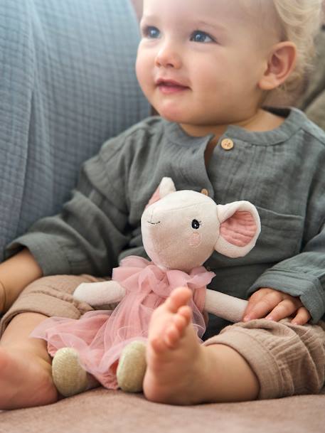 Muisje en haar rugzakje voor melktandjes wit - vertbaudet enfant 