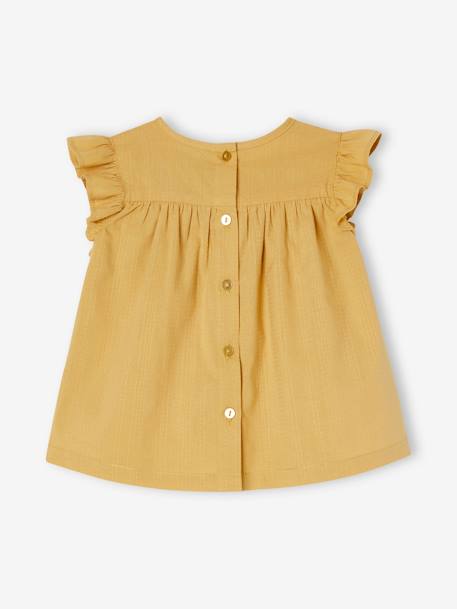 Babyblouse met ruches lichtgeel - vertbaudet enfant 