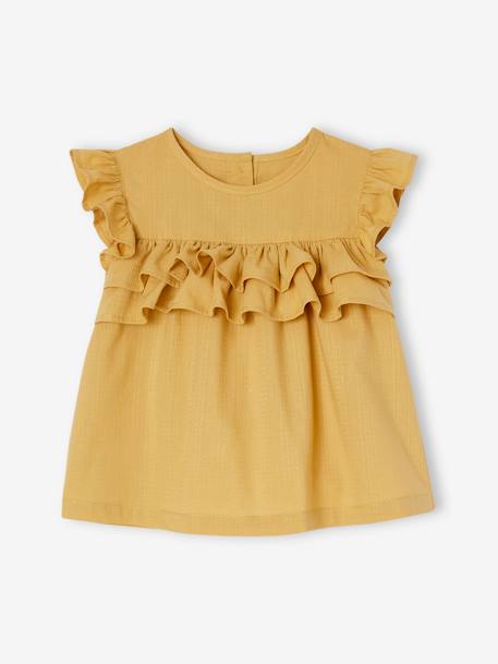 Babyblouse met ruches lichtgeel - vertbaudet enfant 