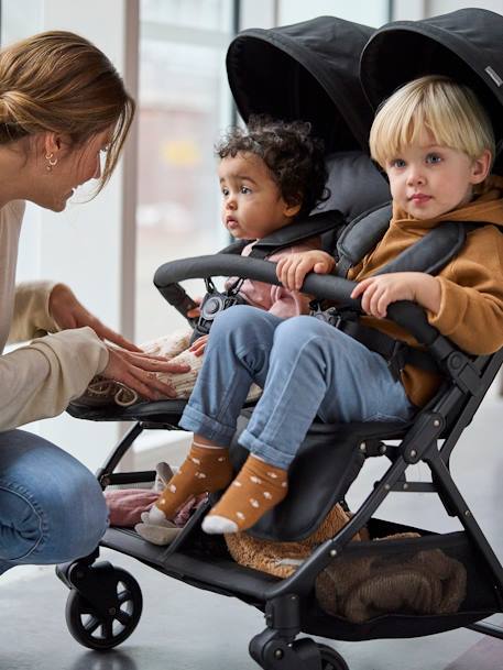 Dubbele kinderwagen Spica VERTBAUDET zwart - vertbaudet enfant 