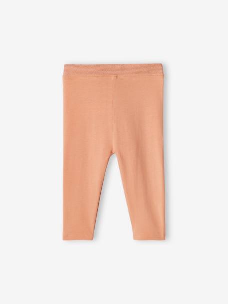 Legging babymeisje met riem met pailletten abrikoos - vertbaudet enfant 