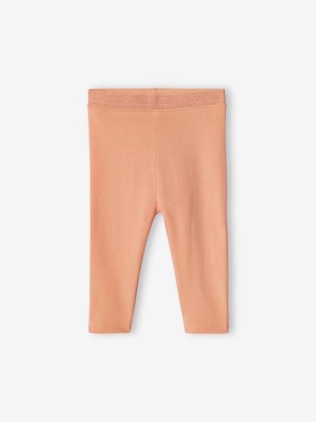 Legging babymeisje met riem met pailletten abrikoos - vertbaudet enfant 