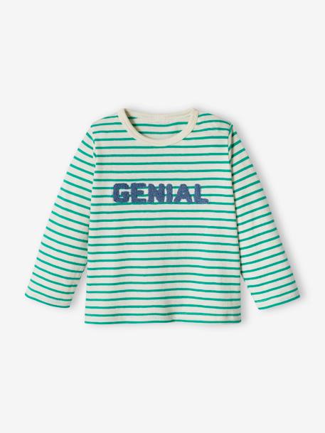 T-shirt bericht jongensbaby groen - vertbaudet enfant 