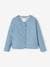 Gewatteerd jack in chambray voor meisjes met gebloemde voering double stone - vertbaudet enfant 