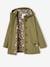 Meisjestrenchcoat met capuchon beige+kaki - vertbaudet enfant 