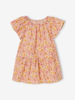 Baby-Rok, jurk-Babyjurk met bloemen en vlindermouwen