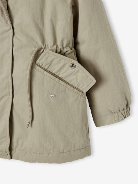 3-in-1 parka voor meisjes in het tussenseizoen blauwgroen - vertbaudet enfant 