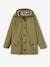 Meisjestrenchcoat met capuchon beige+kaki - vertbaudet enfant 