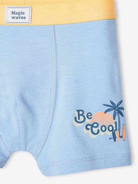 Set met 5 stretchboxers voor jongens 'surf' lichtgeel - vertbaudet enfant 