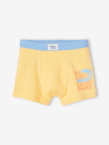 Set met 5 stretchboxers voor jongens 'surf' lichtgeel - vertbaudet enfant 