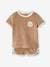 Badstoffen babyset met T-shirt en short taupe - vertbaudet enfant 