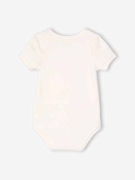 Set van 5 babyrompers met korte mouwen en US-opening lichtroze - vertbaudet enfant 