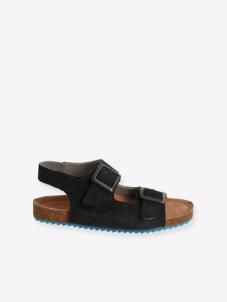 Leren kindersandalen volledig open marineblauw - vertbaudet enfant 