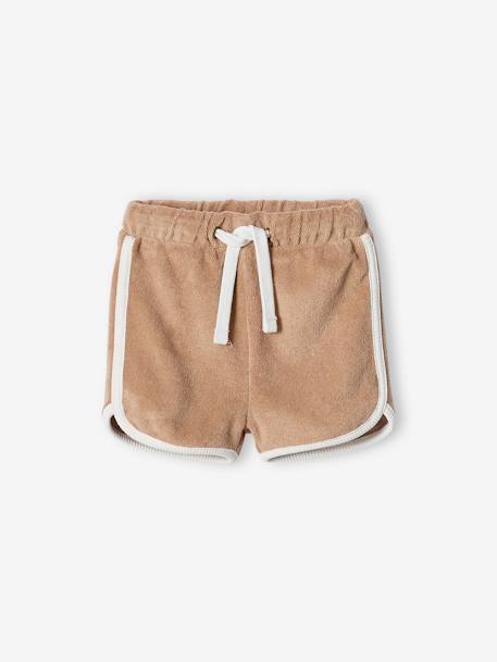 Badstoffen babyset met T-shirt en short taupe - vertbaudet enfant 