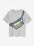 T-shirt met banaanmotief misleidt het oog van de jongens met de zak met ritssluiting gemêleerd grijs - vertbaudet enfant 