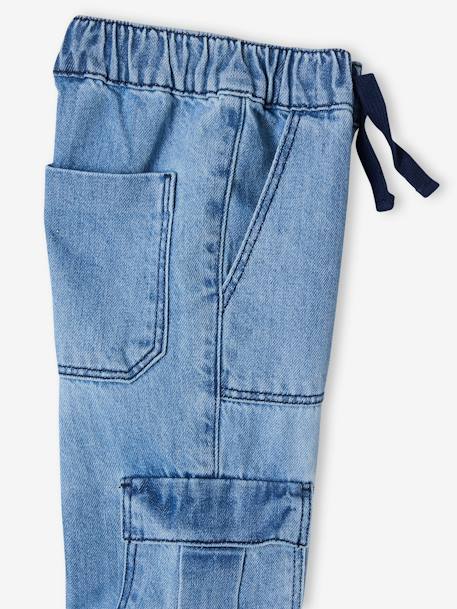 Jongensbroek denim battle eenvoudig aan te trekken double stone+stone - vertbaudet enfant 